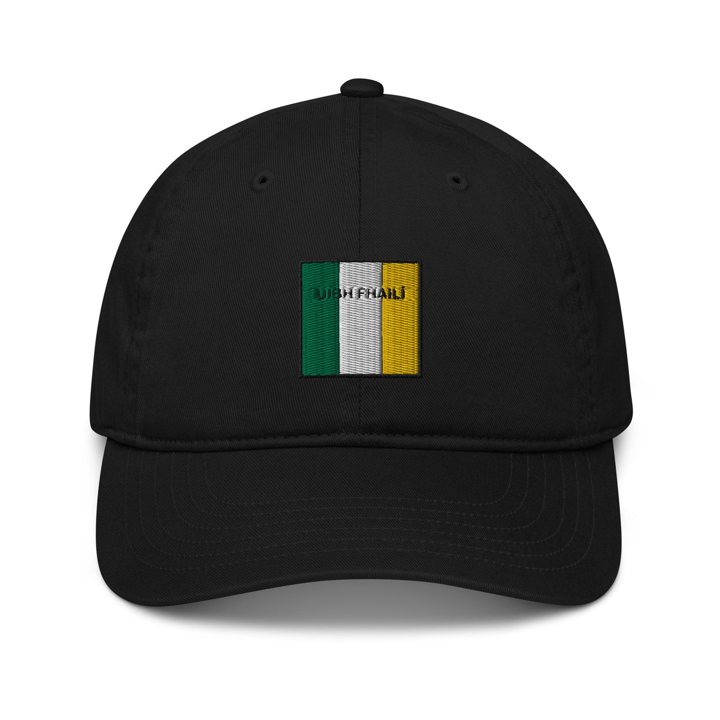 Embroidered Organic Baseball Hat Uíbh Fhailí - 100% organic cotton