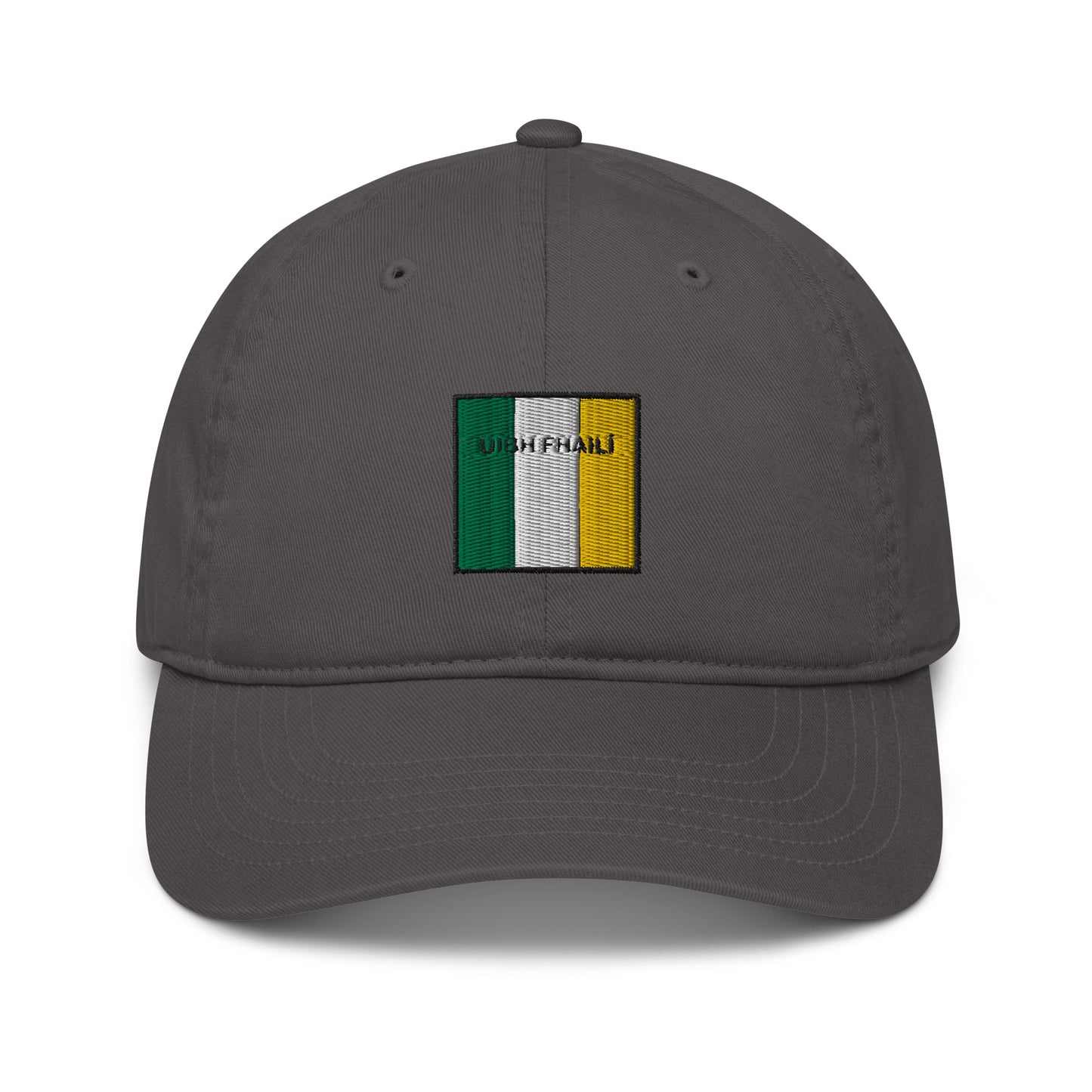Embroidered Organic Baseball Hat Uíbh Fhailí - 100% organic cotton