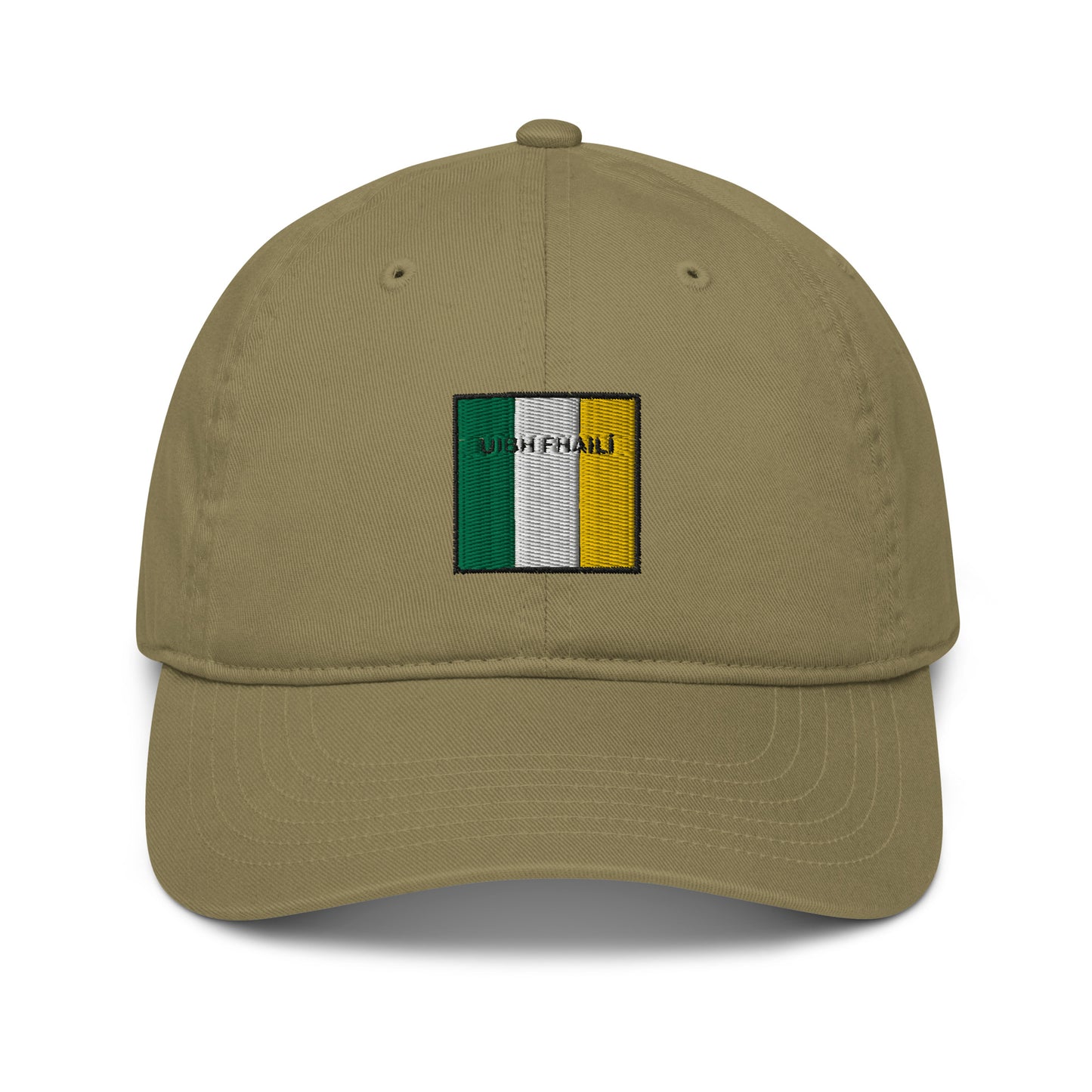 Embroidered Organic Baseball Hat Uíbh Fhailí - 100% organic cotton