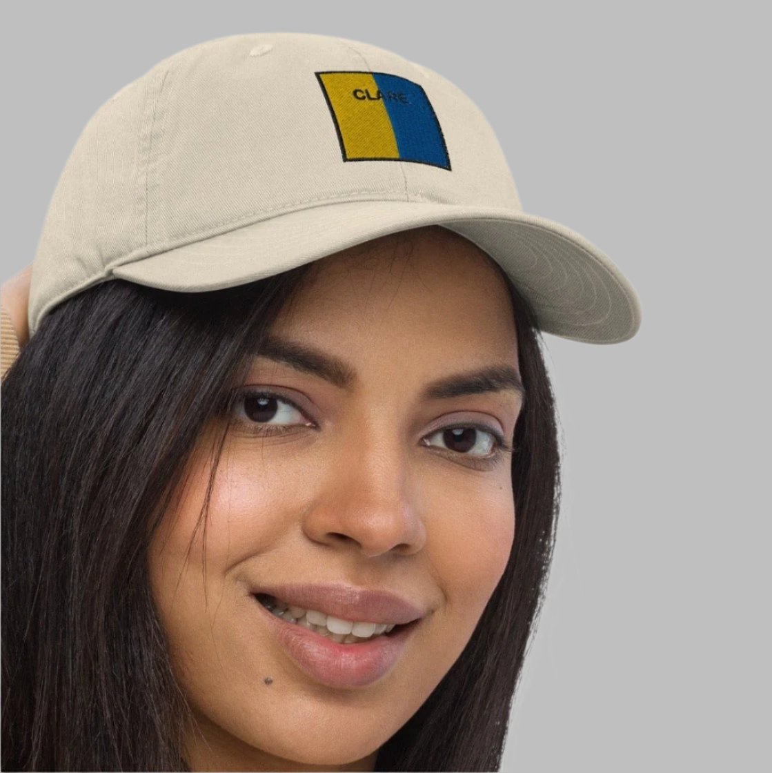 Clare Irish Baseball Hat | Embroidered Organic Cotton | Irish Counties Collection