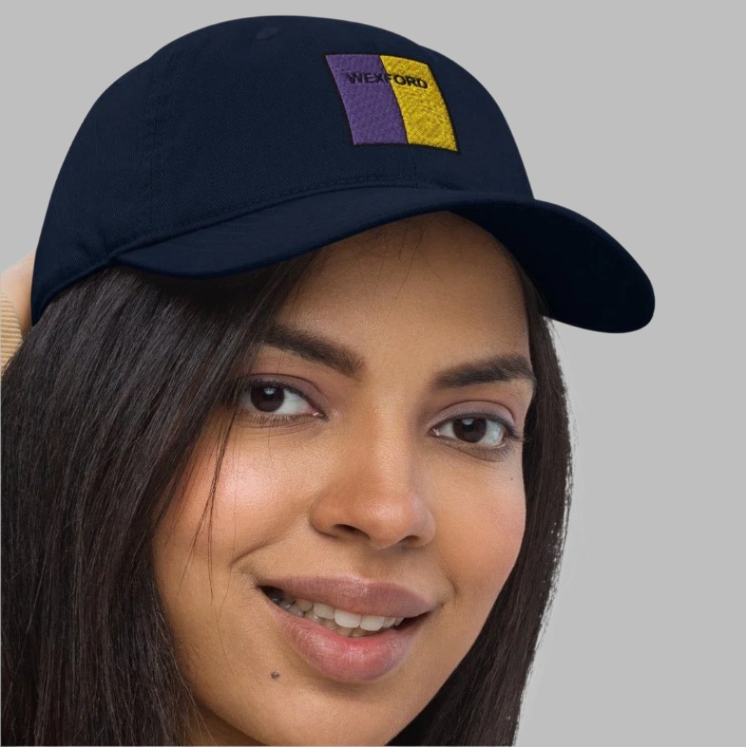 Embroidered Wexford Baseball Hat - 100% organic cotton - Irish Counties Collection