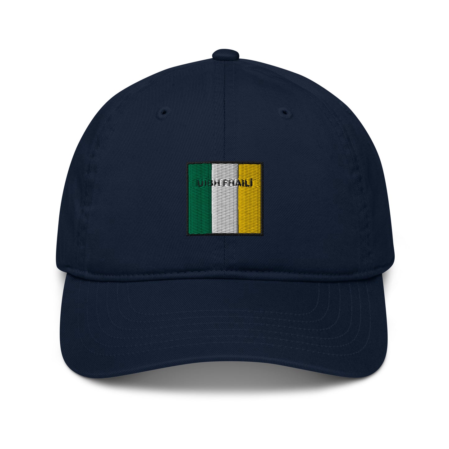 Embroidered Organic Baseball Hat Uíbh Fhailí - 100% organic cotton