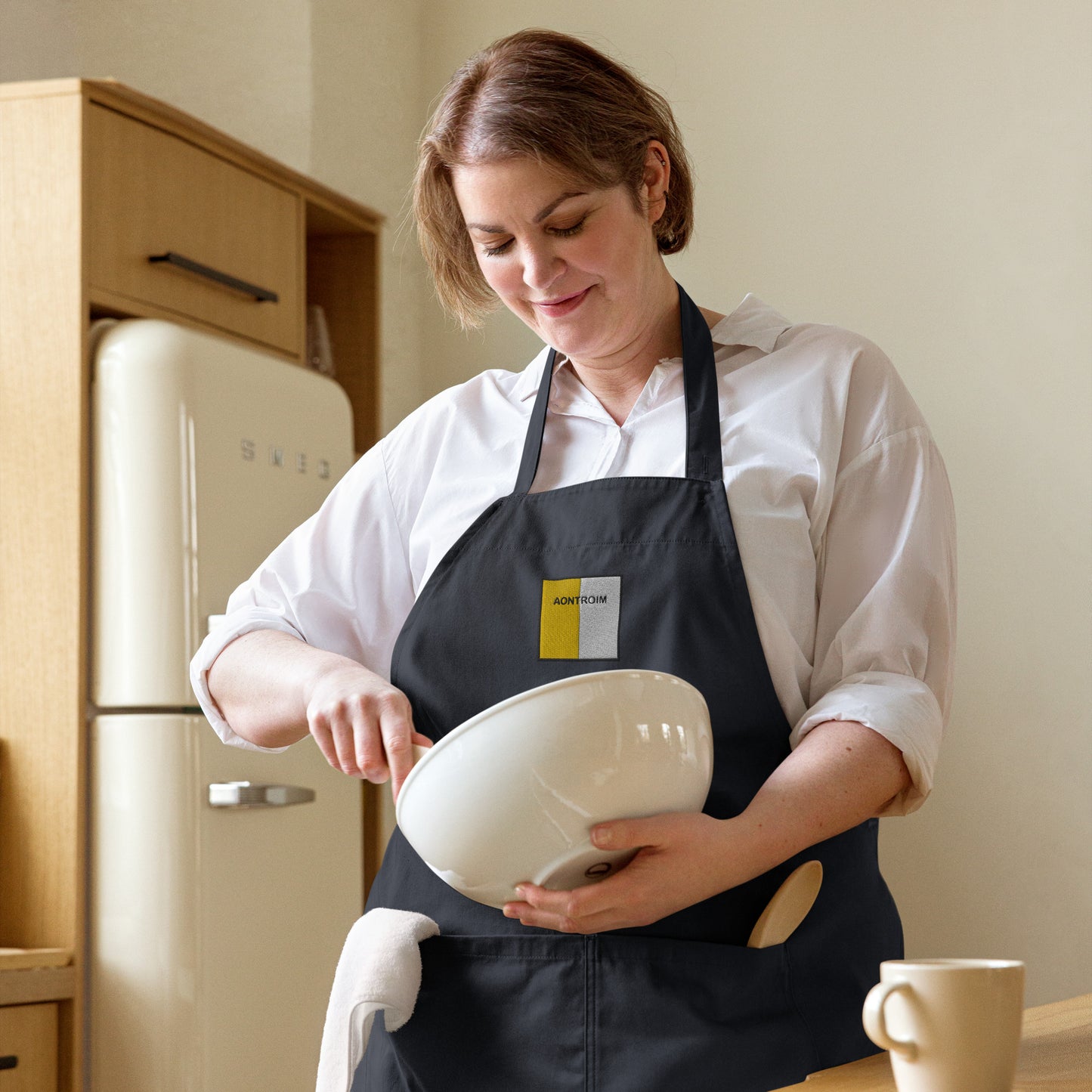 Embroidered Aontroim Apron - 100% organic cotton