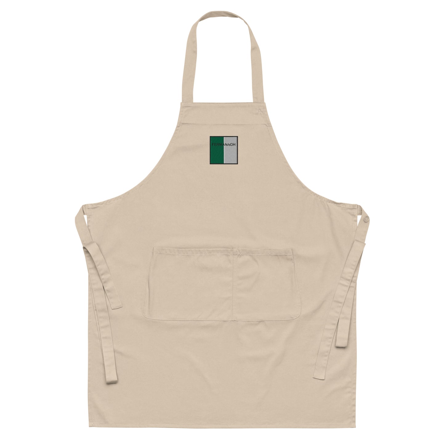 Embroidered Fermanagh Apron - 100% organic cotton - Irish Counties Collection