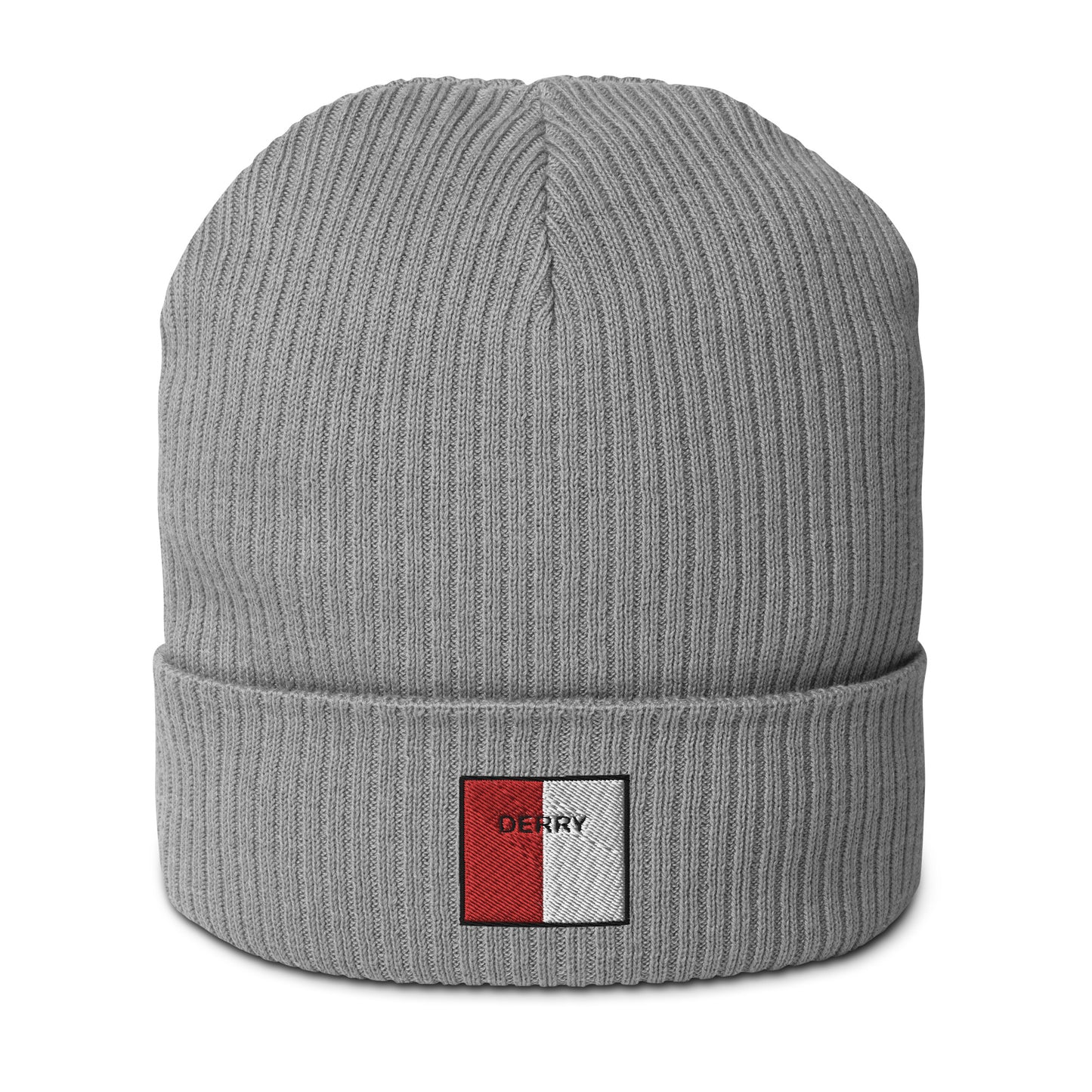 Embroidered Derry Beanie - 100% organic cotton - Irish Counties Collection
