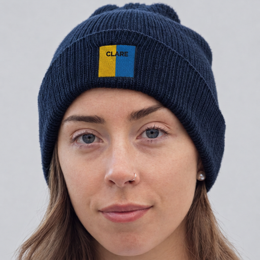 Clare Irish Beanie | Embroidered Organic Cotton | Irish Counties Collection