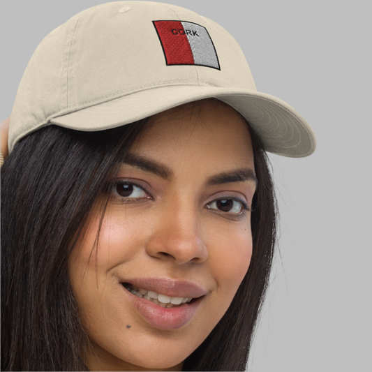 Embroidered Cork Baseball Hat - 100% organic cotton - Irish Counties Collection