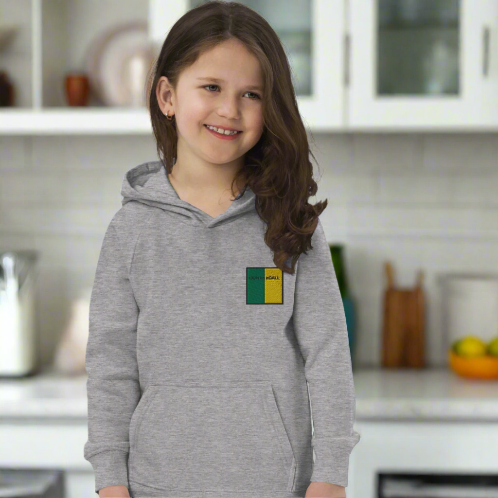 Embroidered Dún na nGall Child Eco Hoodie - Irish Counties Collection