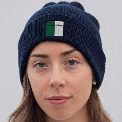 Fermanagh Irish Beanie | Embroidered Organic Cotton | Irish Counties Collection