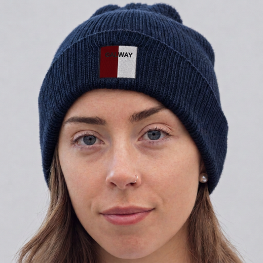 Galway Irish Beanie | Embroidered Organic Cotton | Irish Counties Collection