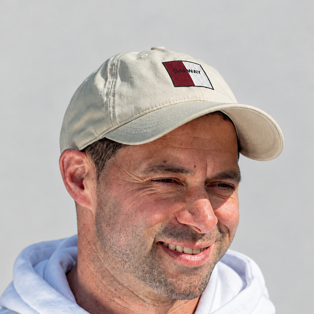 Galway Irish Baseball Hat | Embroidered Organic Cotton | Irish Counties Collection