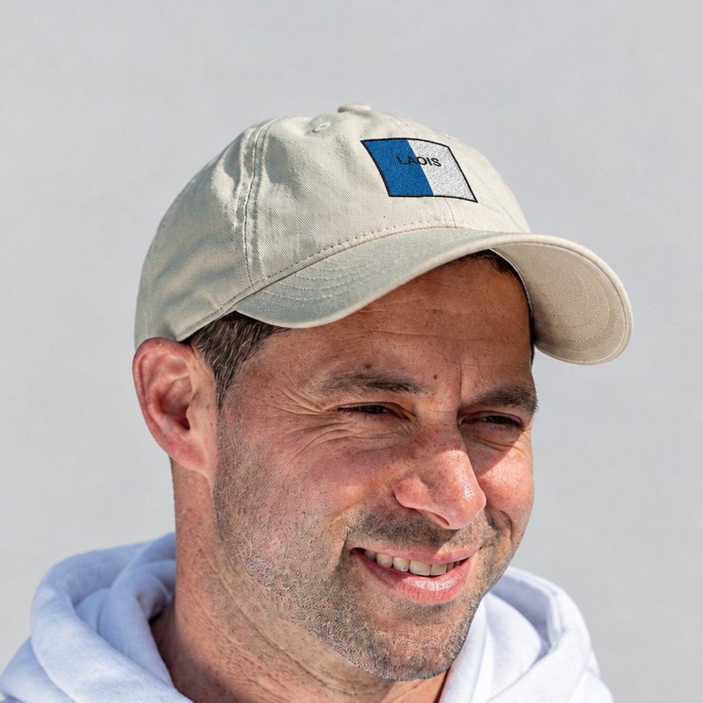 Laois Irish Baseball Hat | Embroidered Organic Cotton | Irish Counties Collection
