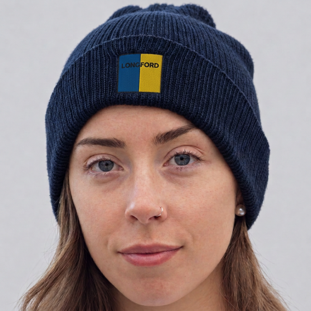 Longford Irish Beanie | Embroidered Organic Cotton | Irish Counties Collection