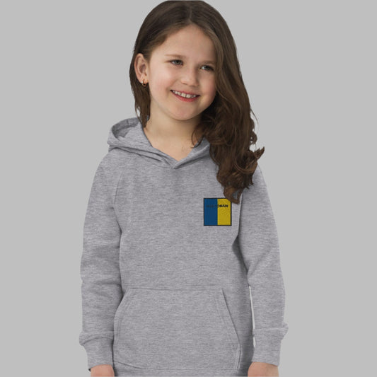 Embroidered Ros Comáin Child Eco Hoodie - Irish Counties Collection