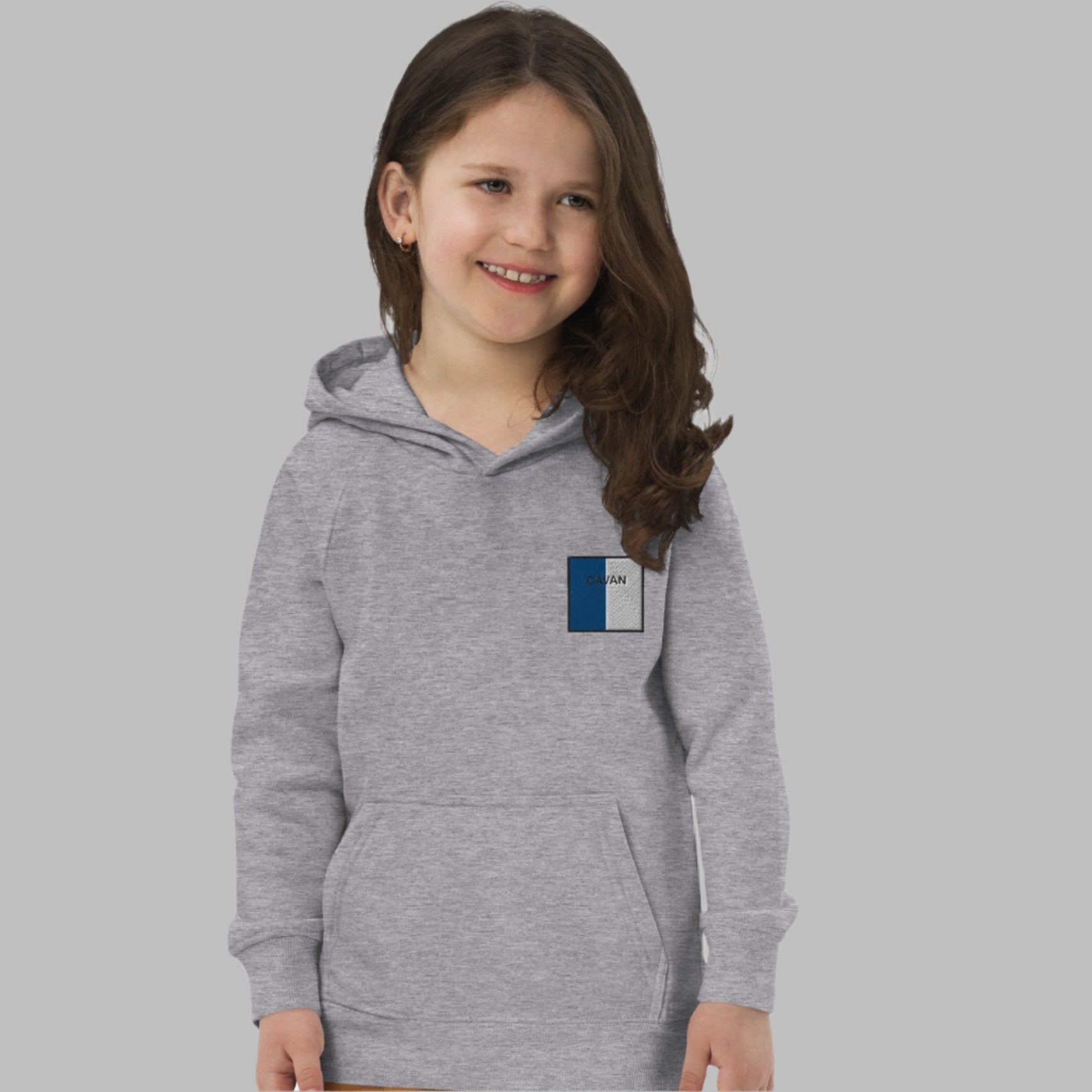 Embroidered Cavan Child Eco Hoodie - Irish Counties Collection