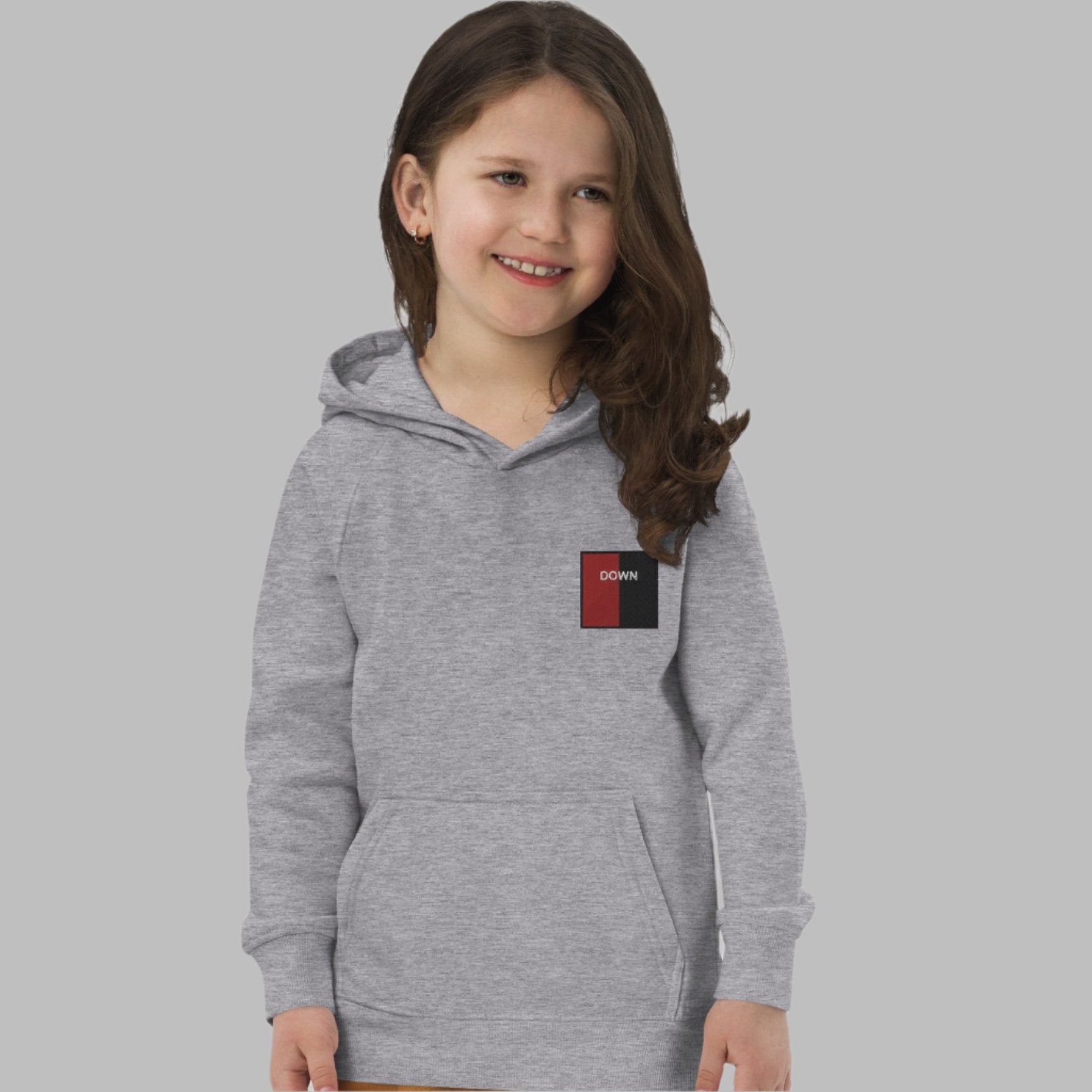 Embroidered Down Child Eco Hoodie - Irish Counties Collection