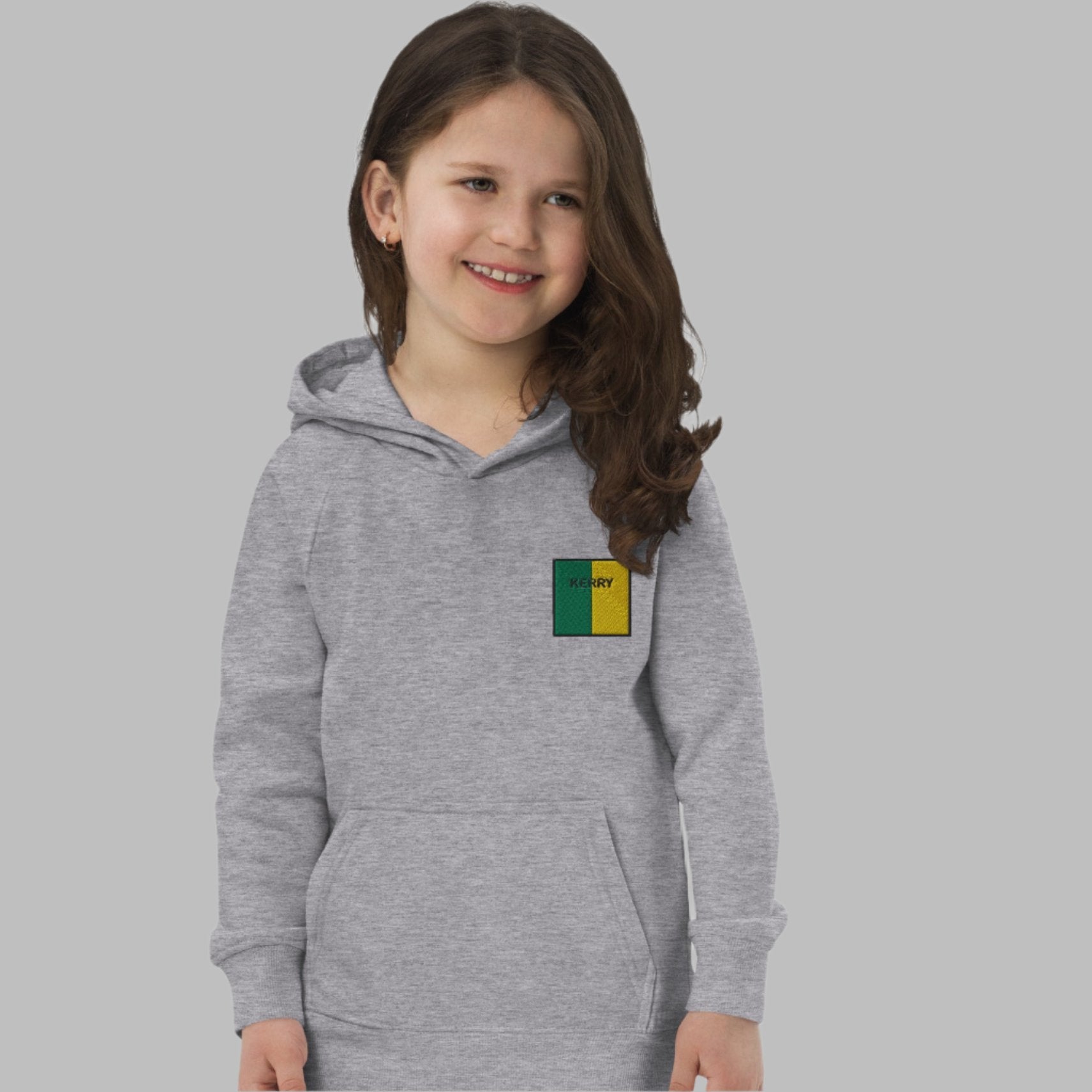 Embroidered Kerry Child Eco Hoodie - Irish Counties Collection