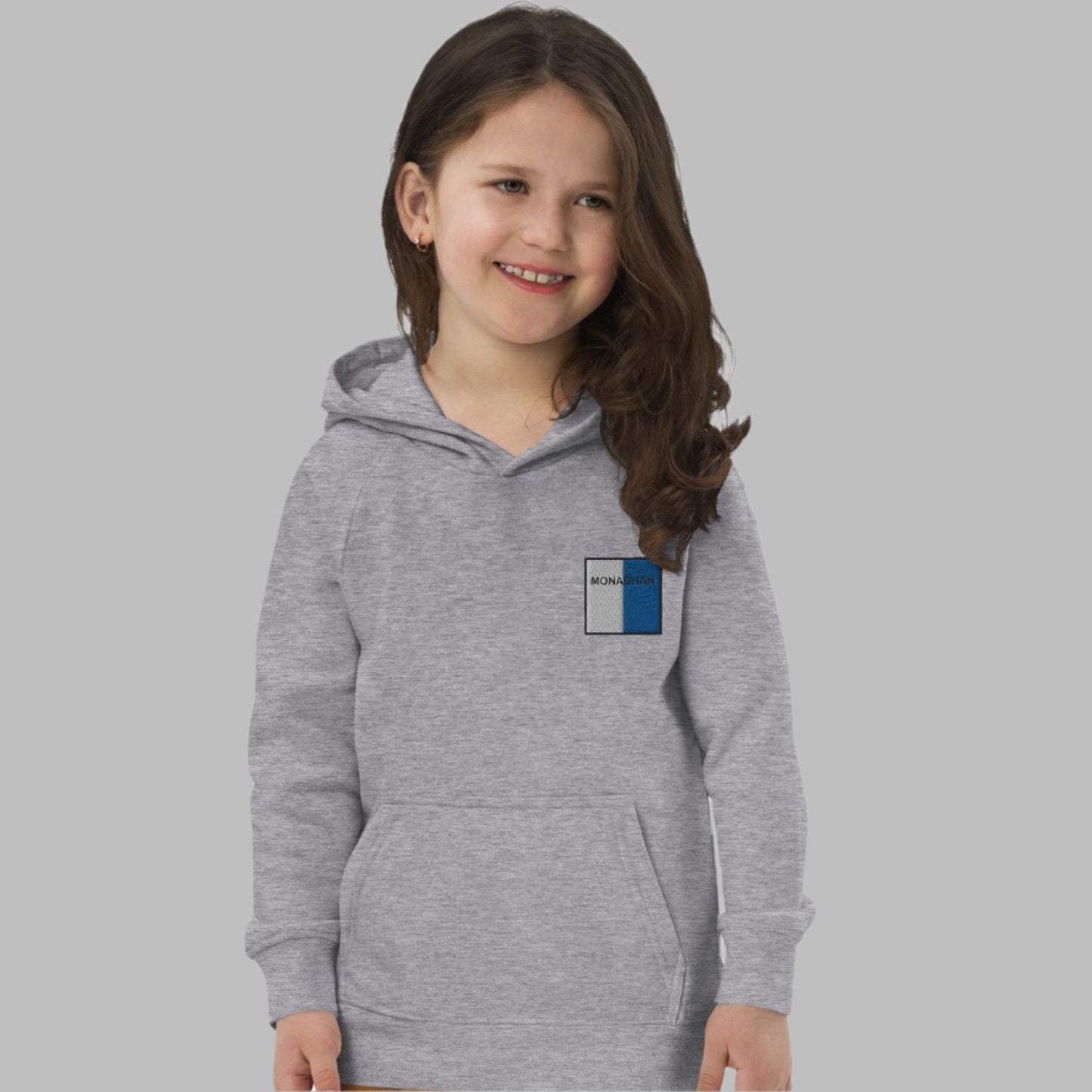 Embroidered Monaghan Child Eco Hoodie - Irish Counties Collection