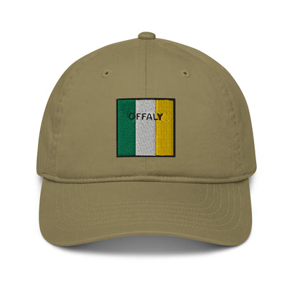 Embroidered Offaly Baseball Hat - 100% organic cotton - Irish Counties Collection