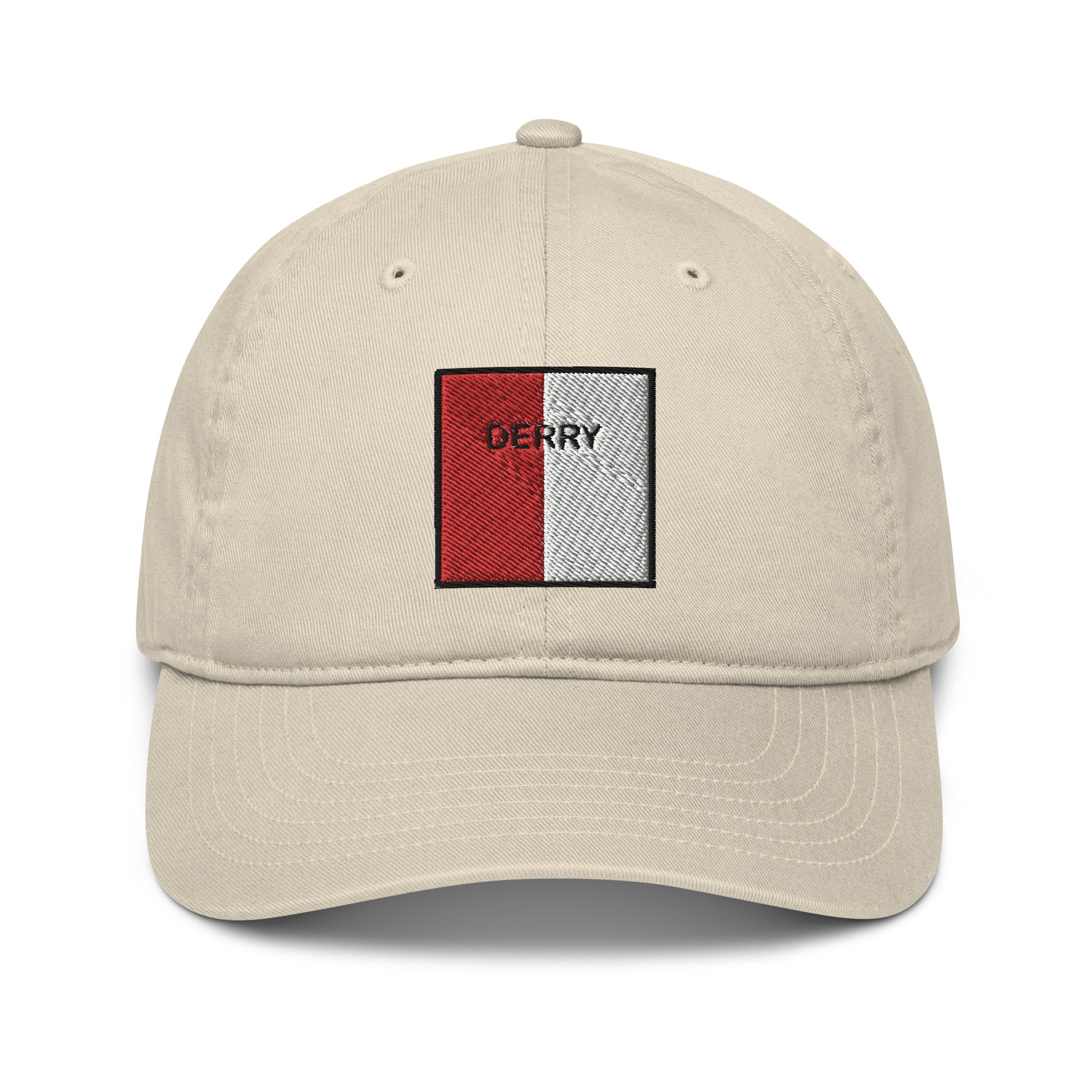 Embroidered Derry Baseball Hat - 100% organic cotton - Irish Counties Collection