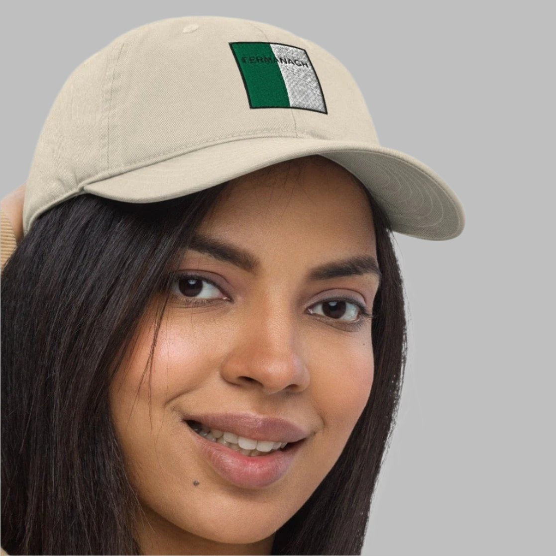 Embroidered Fermanagh Baseball Hat - 100% organic cotton - Irish Counties Collection