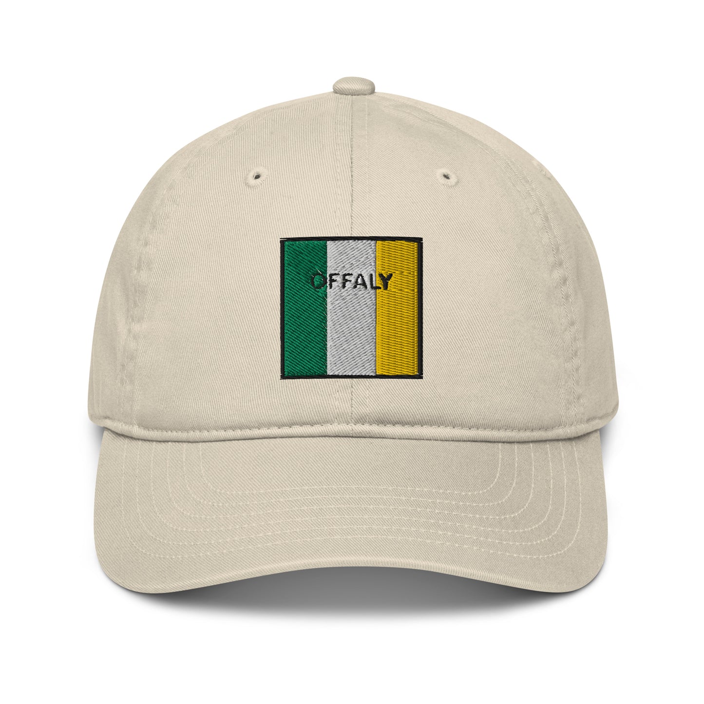 Embroidered Offaly Baseball Hat - 100% organic cotton - Irish Counties Collection