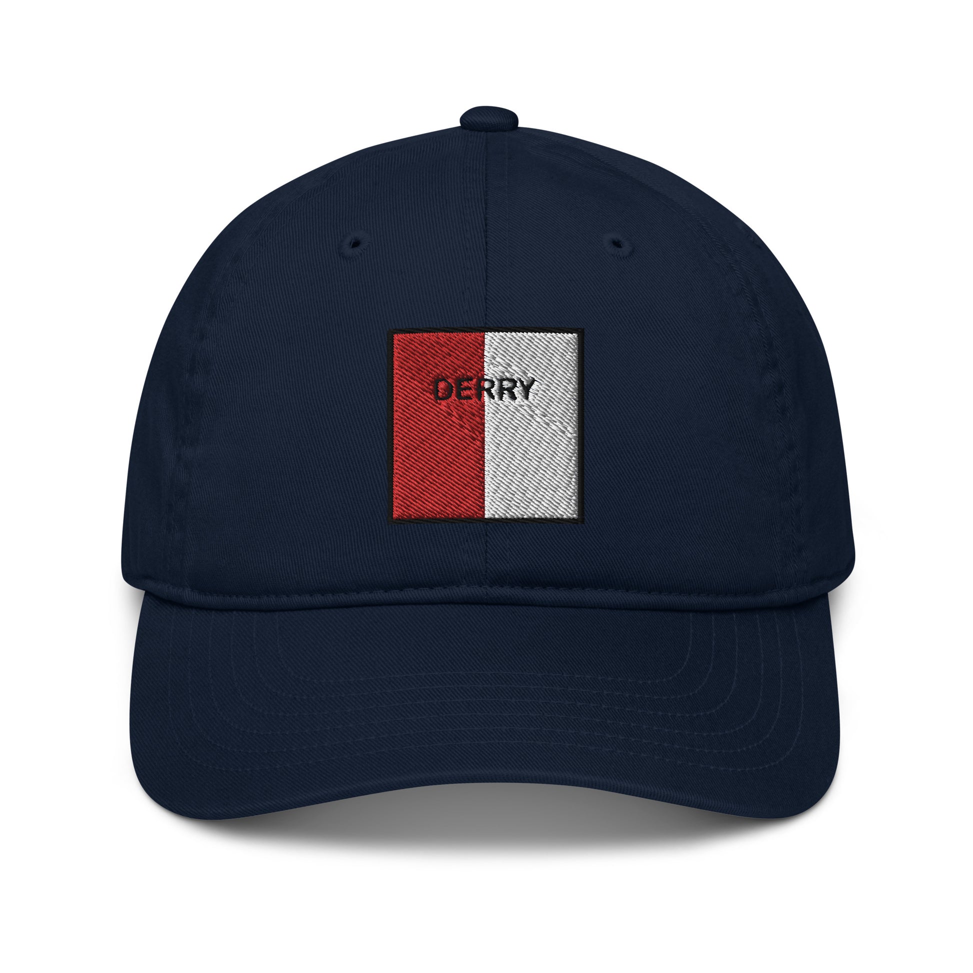 Embroidered Derry Baseball Hat - 100% organic cotton - Irish Counties Collection