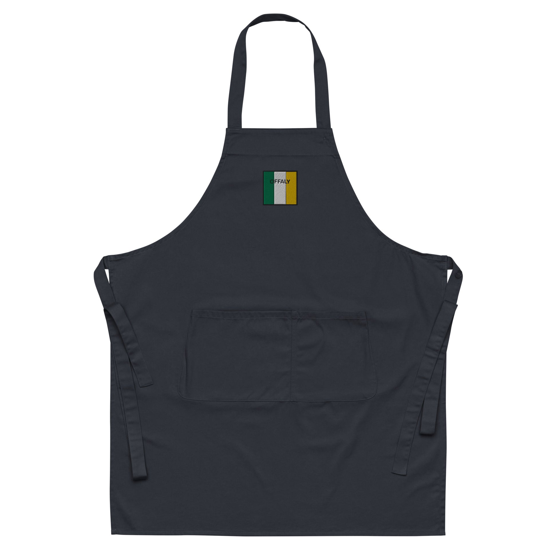 Embroidered Offaly Apron - 100% organic cotton - Irish Counties Collection