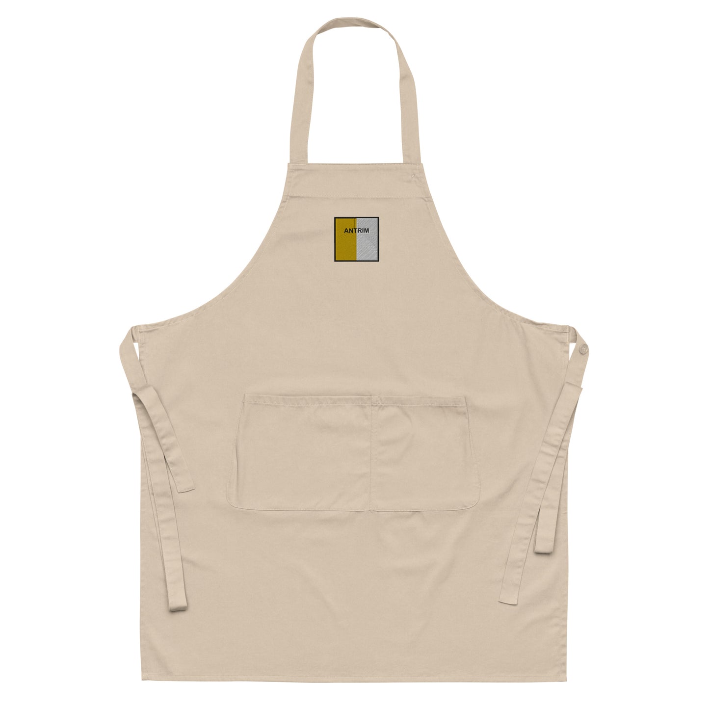 Embroidered Antrim Apron - 100% organic cotton - Irish Counties Collection