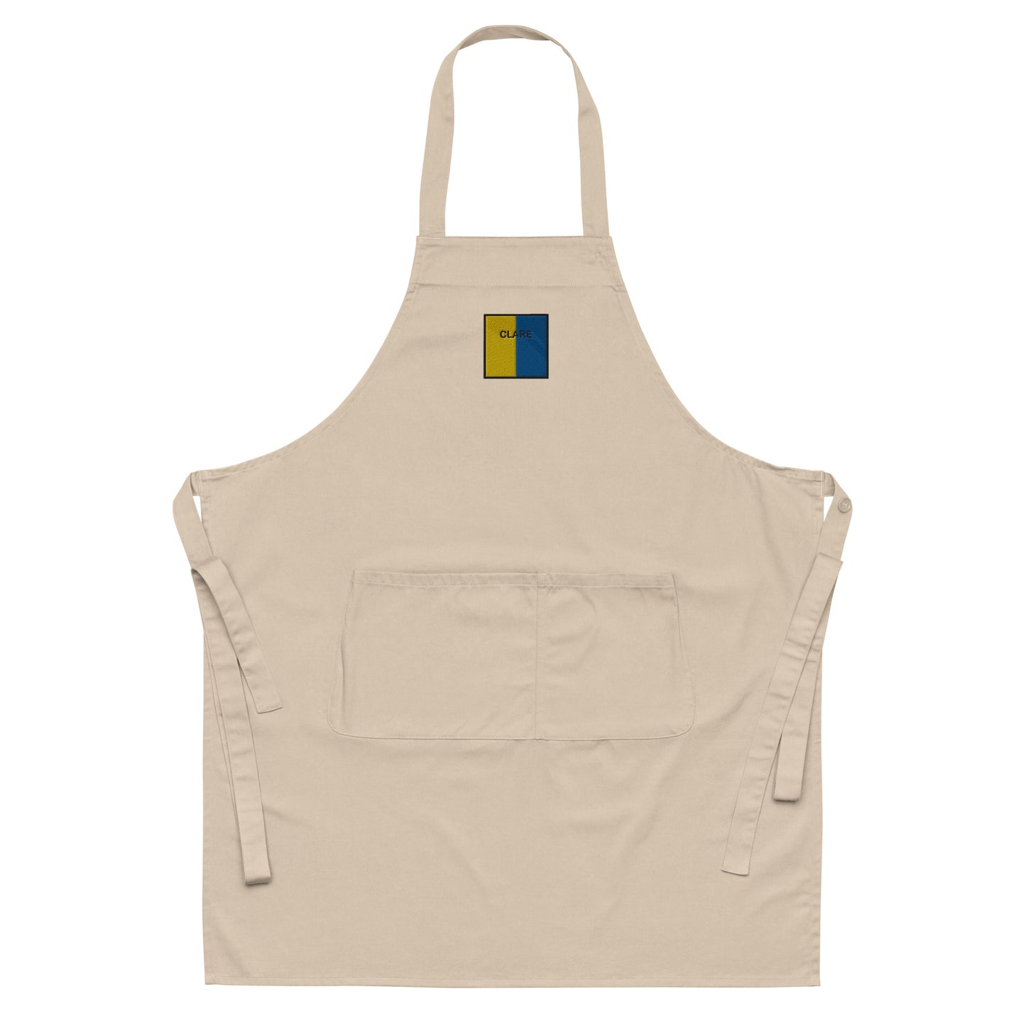 Embroidered Clare Apron - 100% organic cotton - Irish Counties Collection