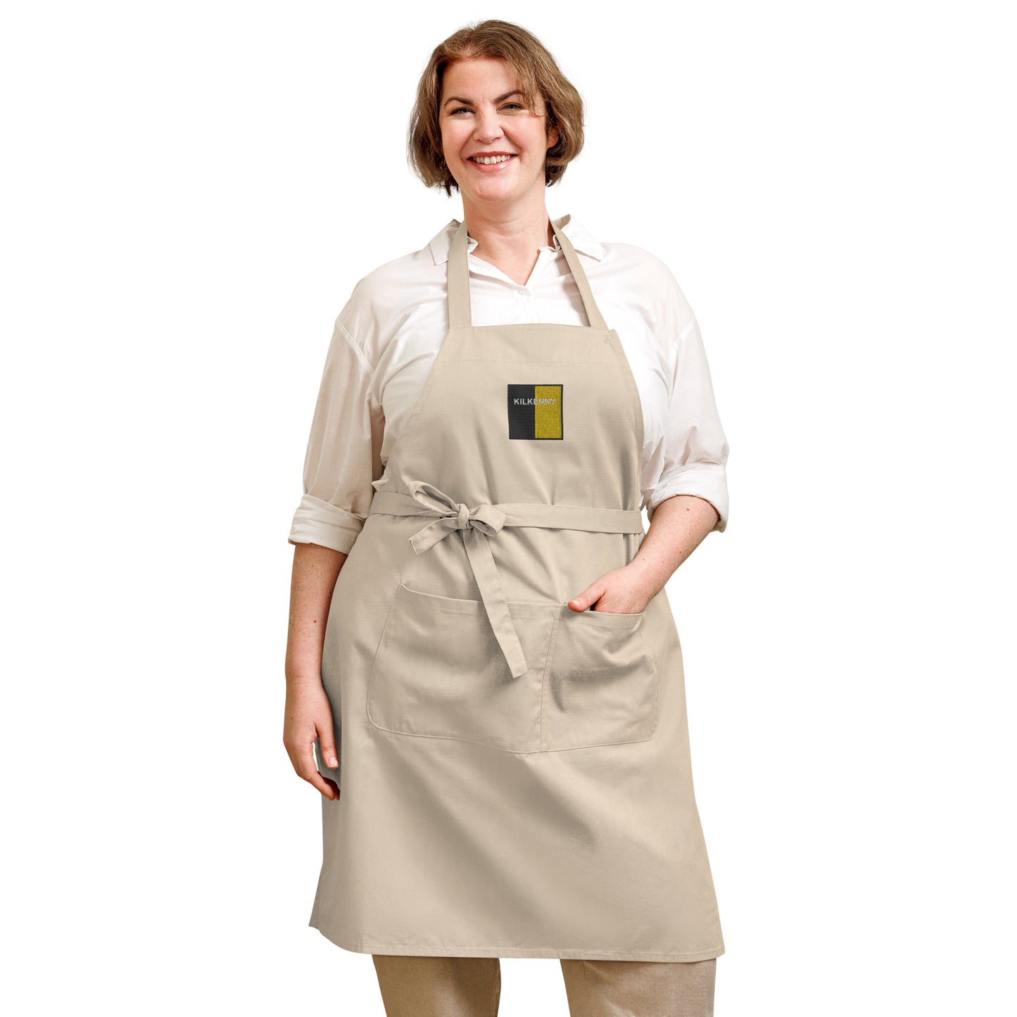 Embroidered Kilkenny Apron - 100% organic cotton - Irish Counties Collection