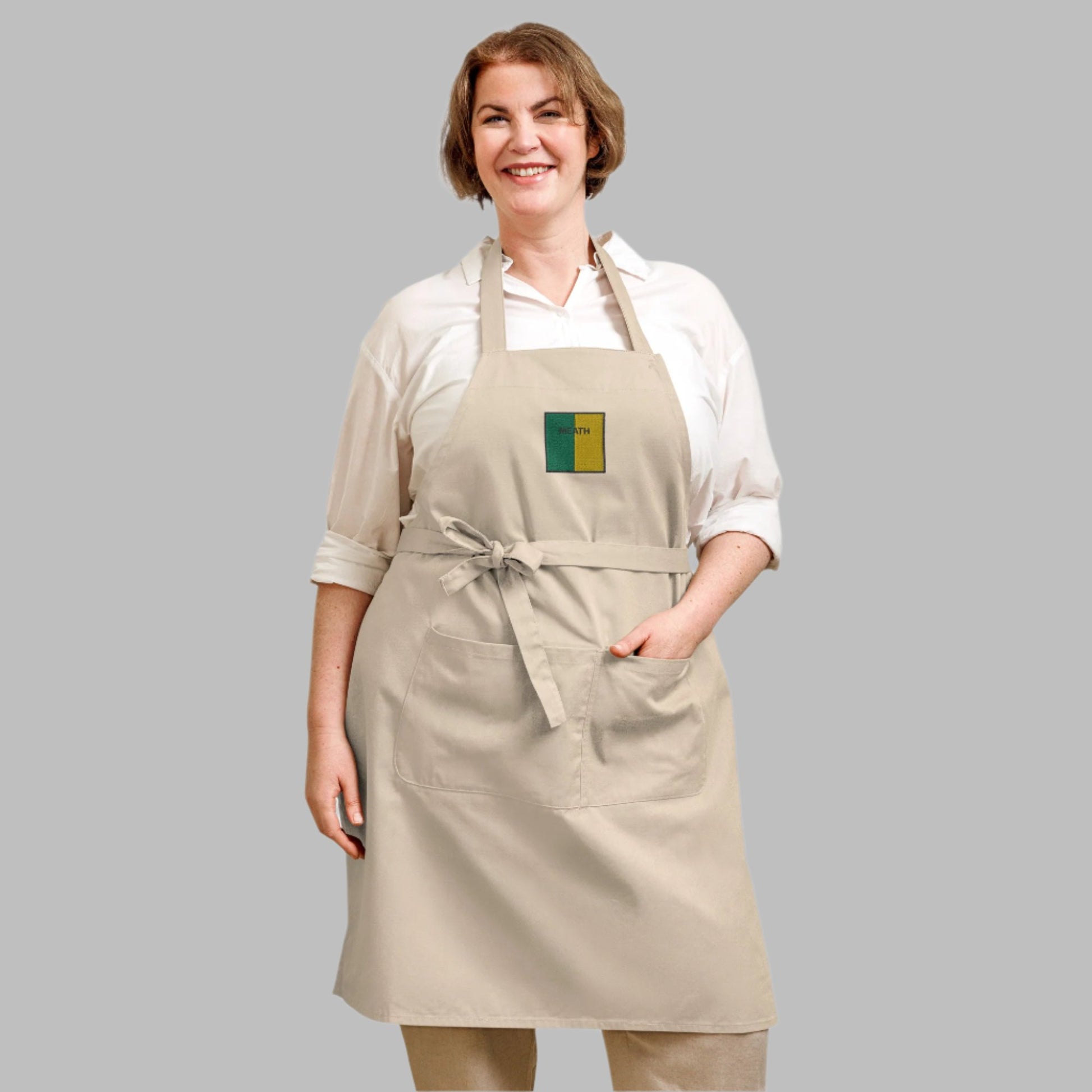 Embroidered Meath Apron - 100% organic cotton - Irish Counties Collection