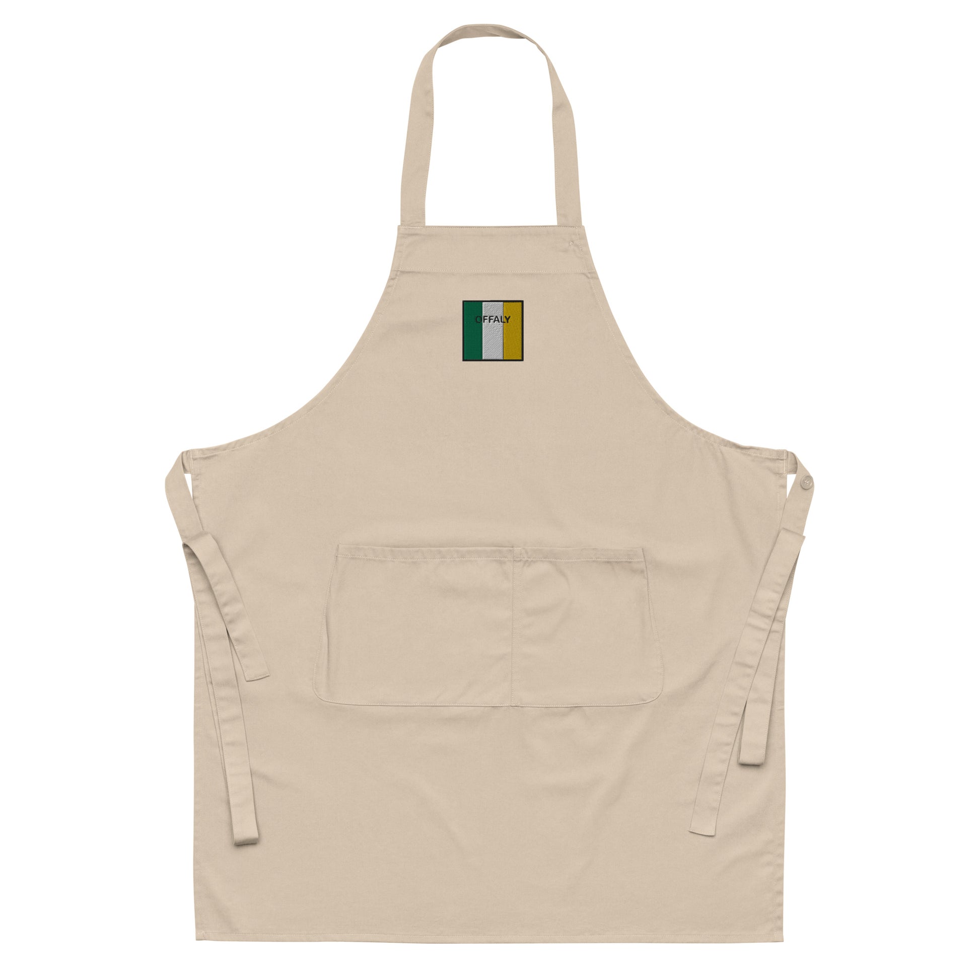 Embroidered Offaly Apron - 100% organic cotton - Irish Counties Collection