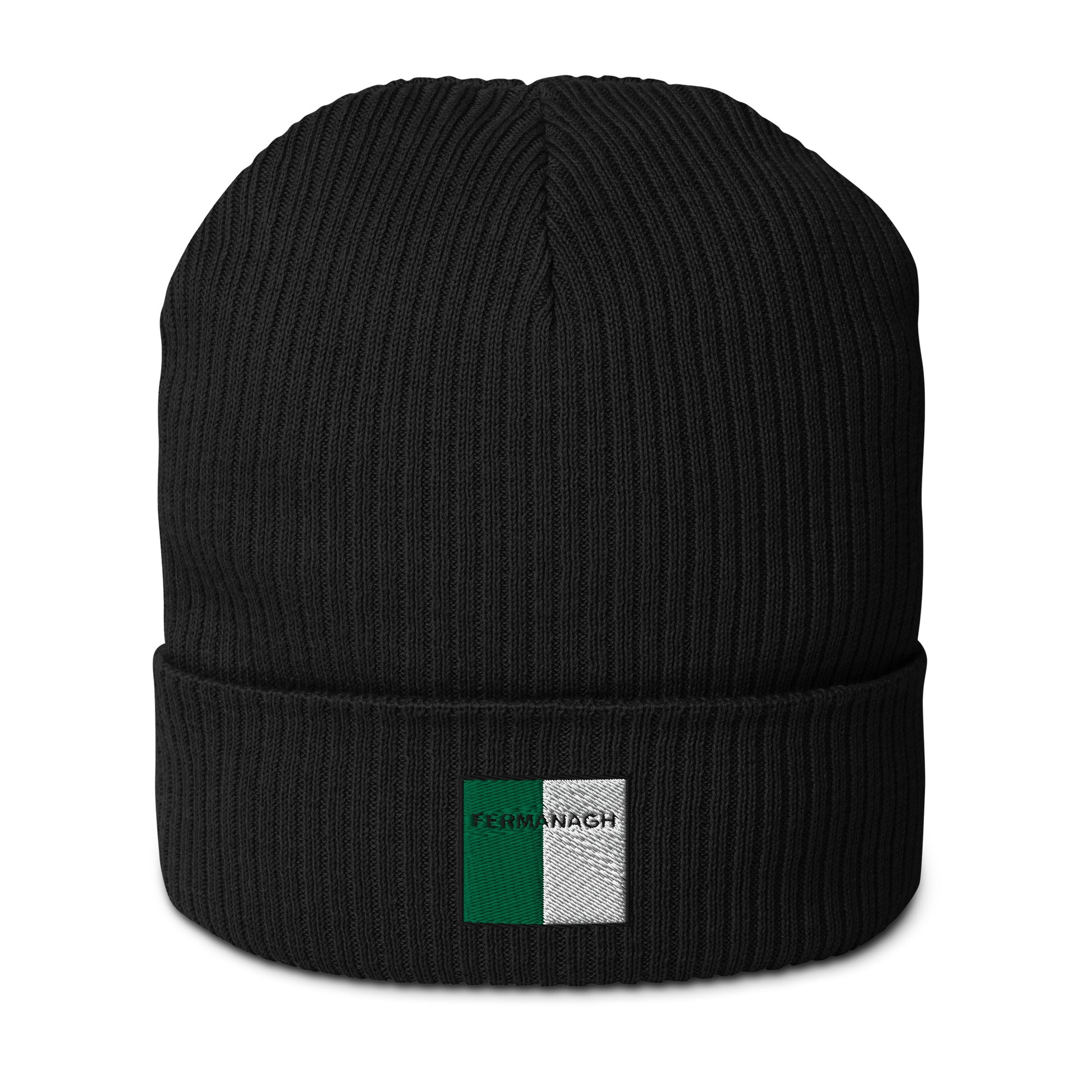 Embroidered Fermanagh Beanie - 100% organic cotton - Irish Counties Collection