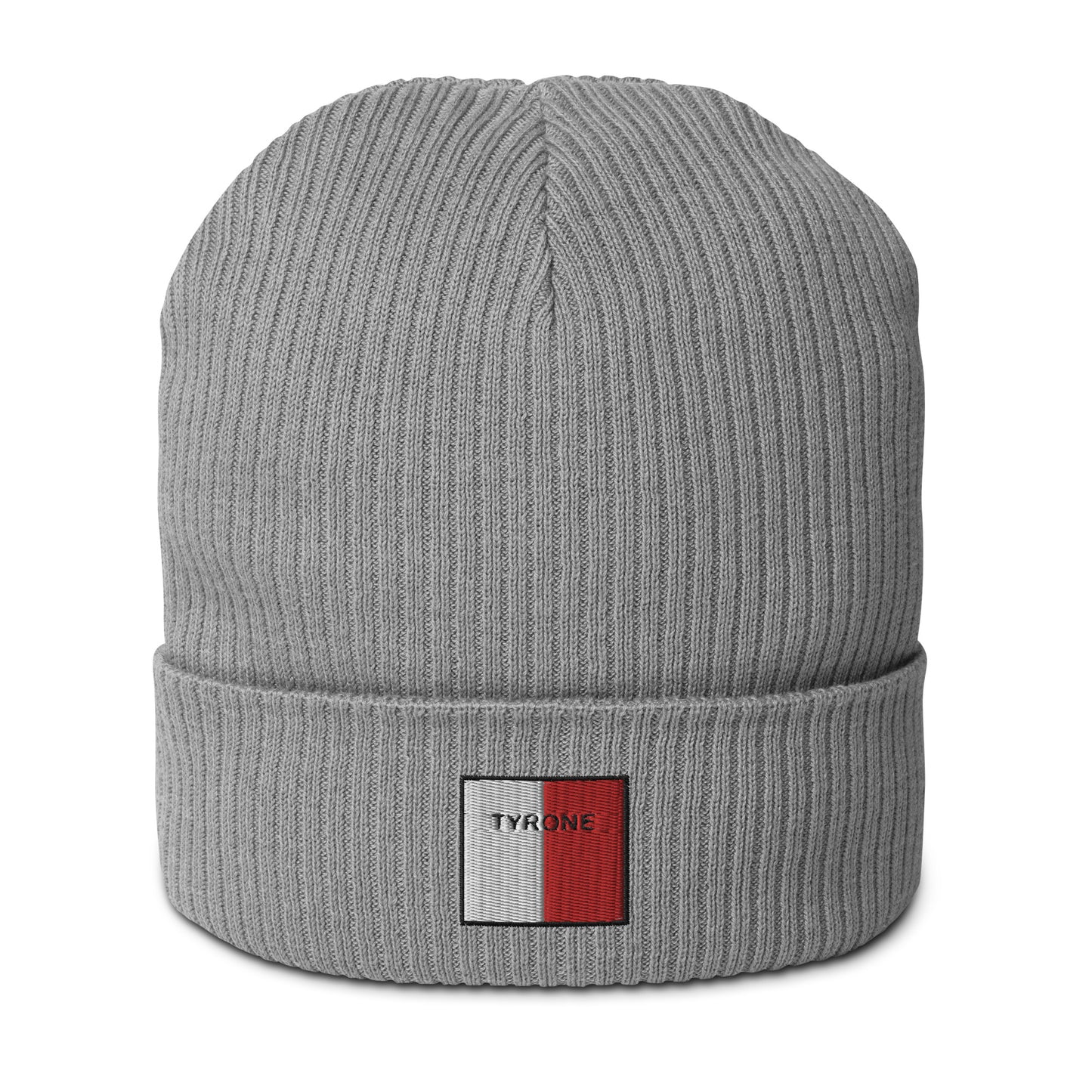 Embroidered Tyrone Organic Beanie - 100% organic cotton - Irish Counties Collection