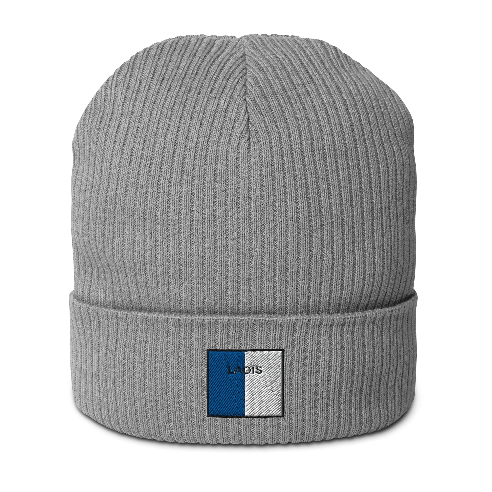 Embroidered Laois Beanie - 100% organic cotton - Irish Counties Collection