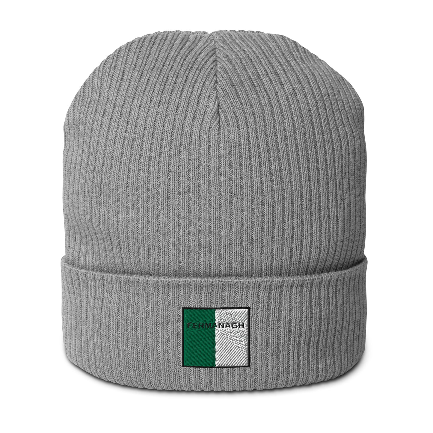 Embroidered Fermanagh Beanie - 100% organic cotton - Irish Counties Collection