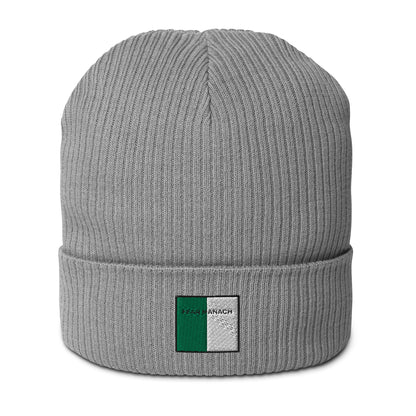 Embroidered Fear Manach Beanie - 100% organic cotton - Irish Counties Collection