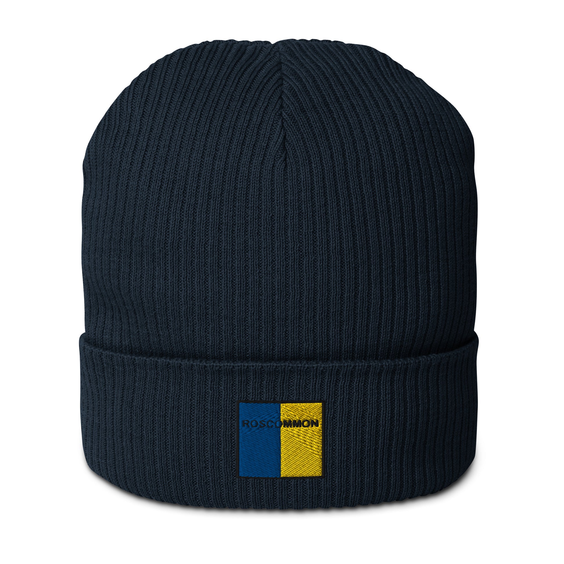 Embroidered Roscommon Organic Beanie - 100% organic cotton - Irish Counties Collection