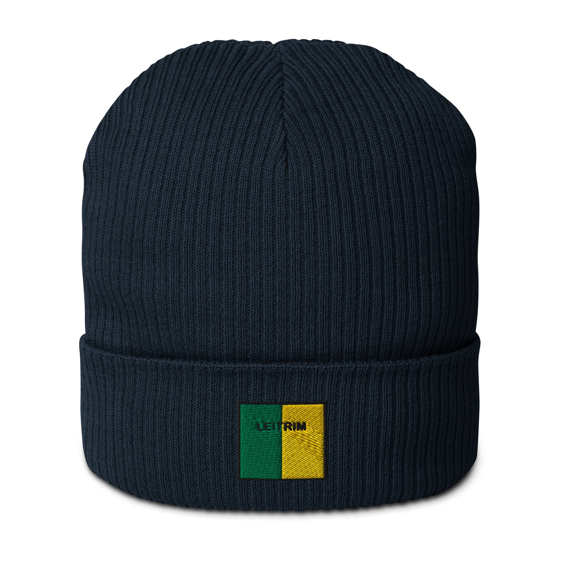 Embroidered Leitrim Organic Beanie Leitrim - 100% organic cotton - Irish Counties Collection