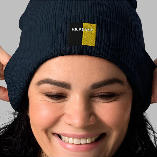 Embroidered Kilkenny Organic Beanie - 100% organic cotton - Irish Counties Collection