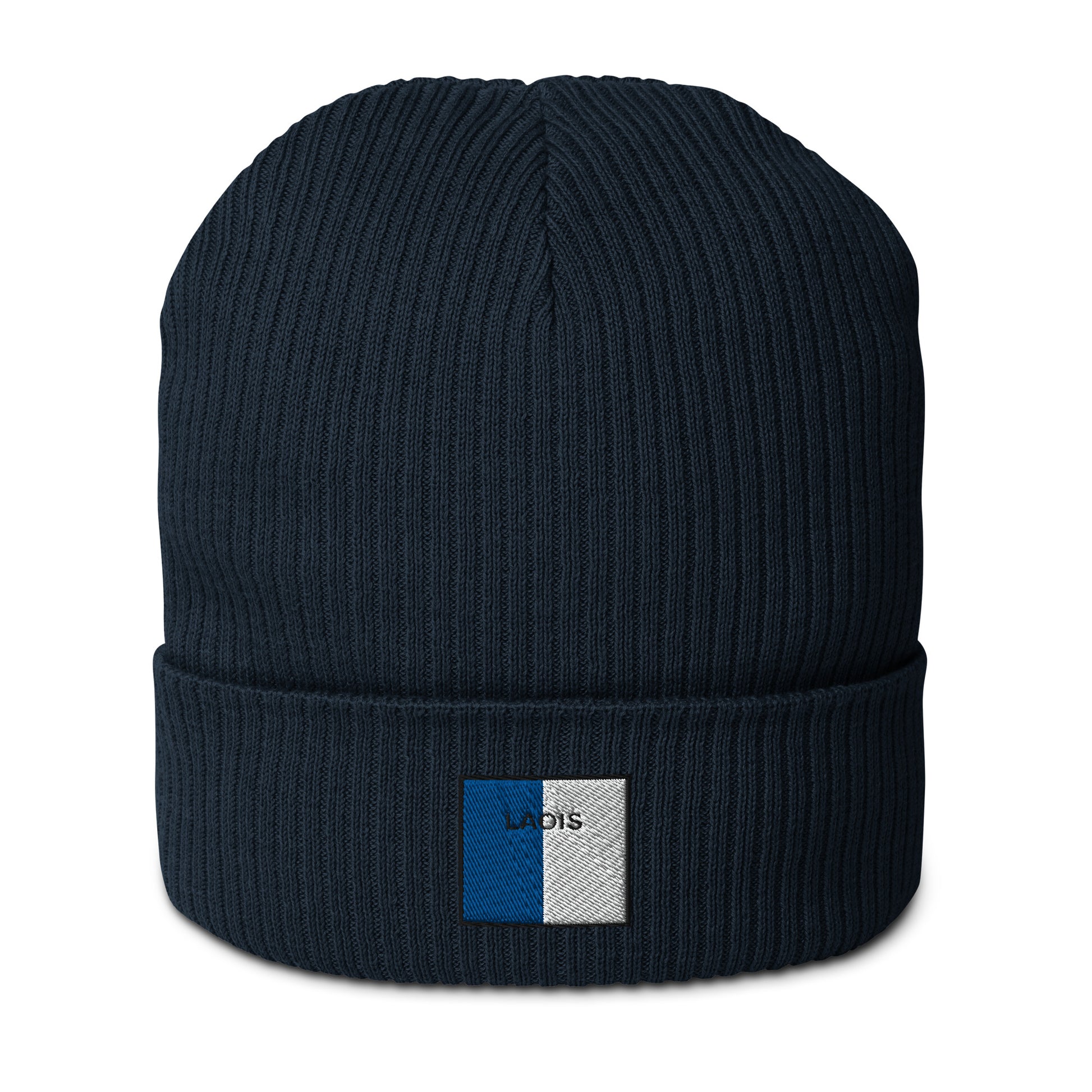 Embroidered Laois Beanie - 100% organic cotton - Irish Counties Collection