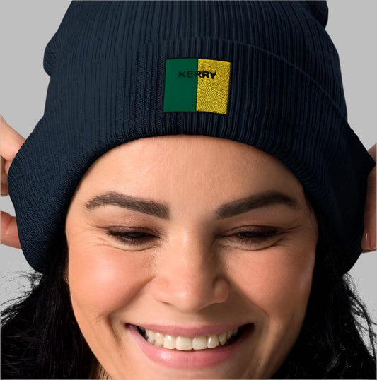 Embroidered Kerry Beanie - 100% organic cotton - Irish Counties Collection