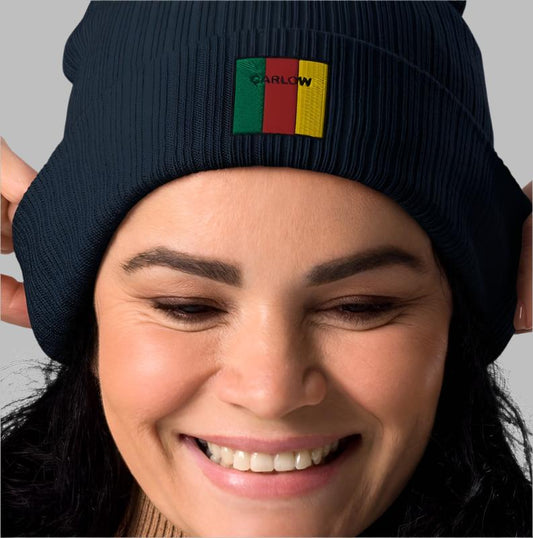 Embroidered Carlow Beanie - 100% organic cotton - Irish Counties Collection