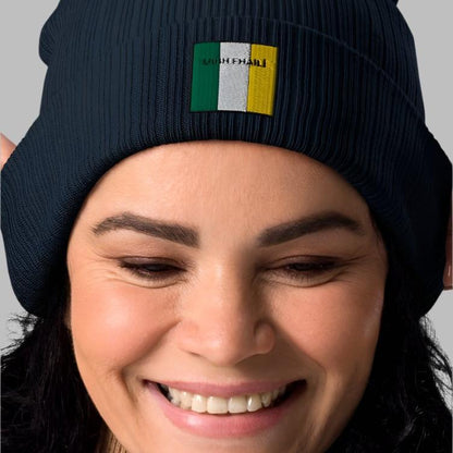 Embroidered Uíbh Fhailí Beanie - 100% organic cotton