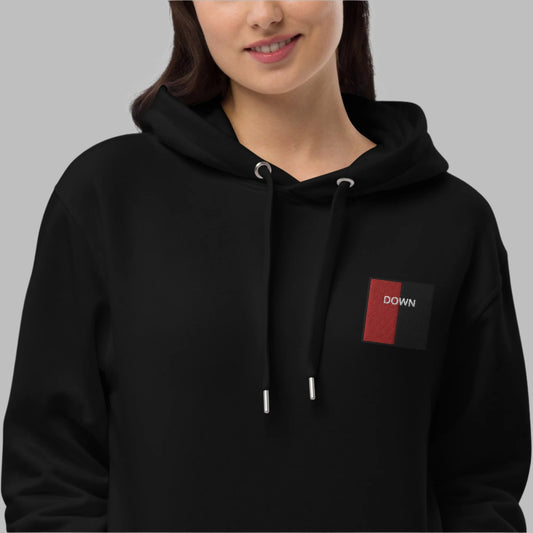 Embroidered Down Unisex Eco Hoodie