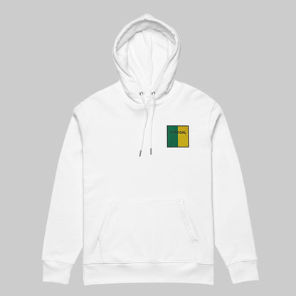 White hoodie with Donegal emblem 