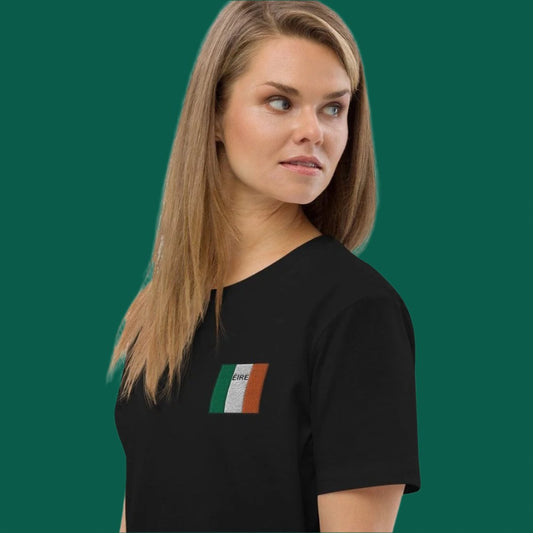 Embroidered ÉIRE Unisex Organic T-shirt - Irish Counties Collection