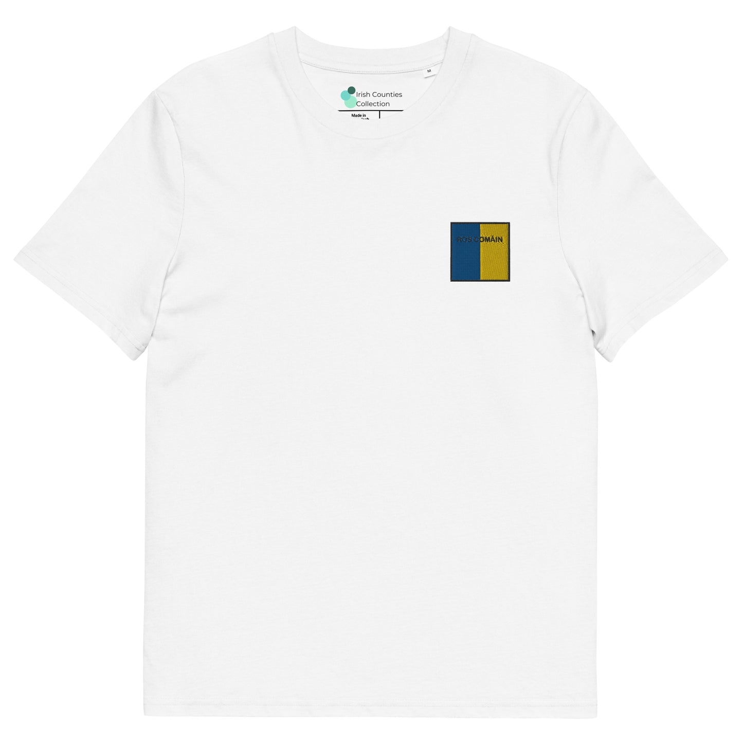 Embroidered Ros Comáin Unisex Organic T-shirt