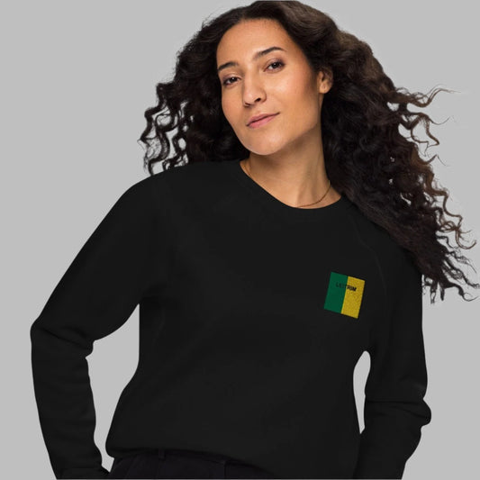 Embroidered Leitrim Unisex Organic Sweatshirt - Irish Counties Collection